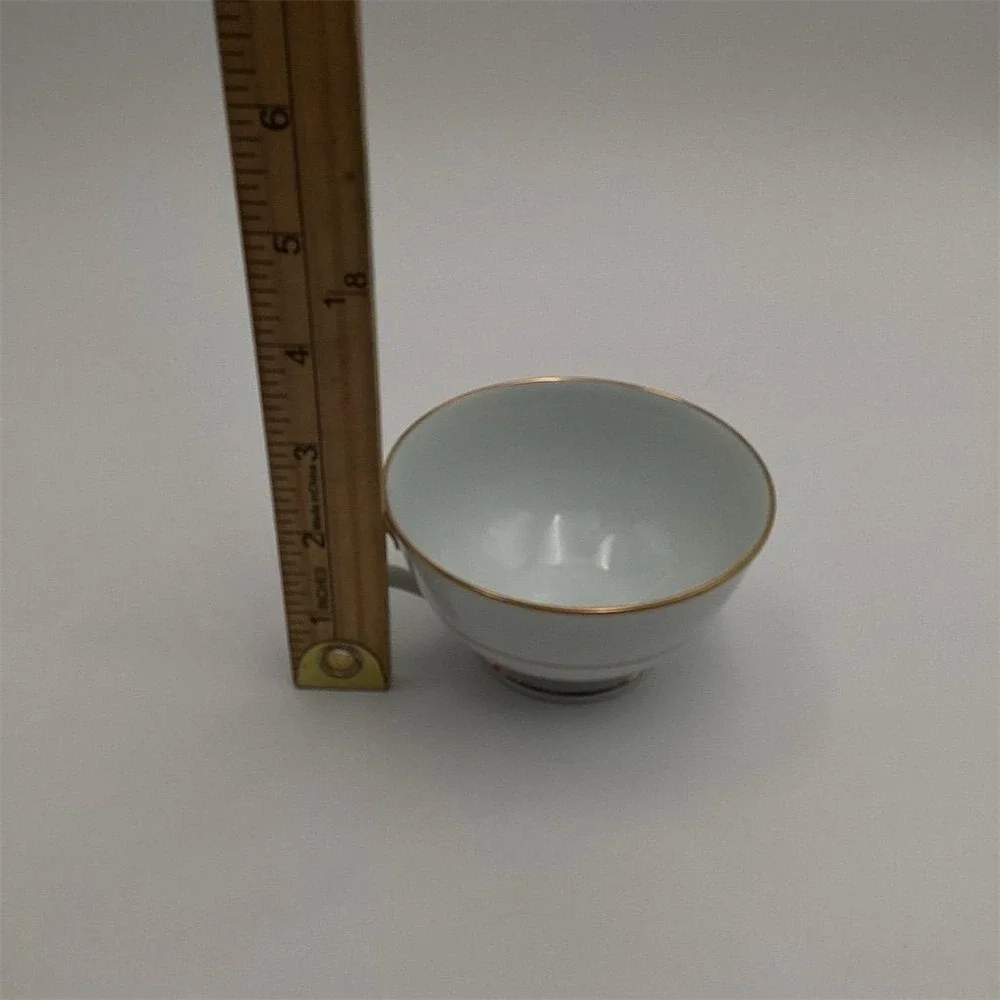 Noritake Dawn 5930 Vintage Tea Cups Set of 3 White Porcelain‎ Japan